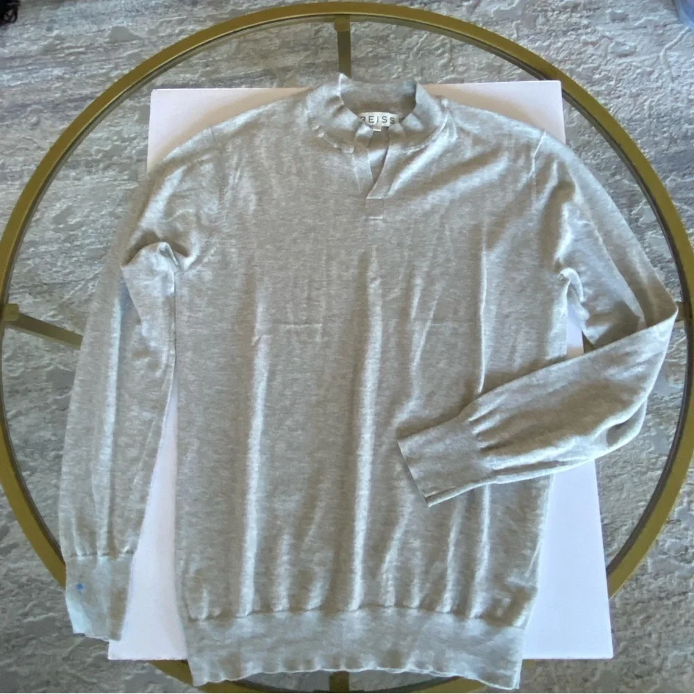 Reiss gray cotton/cashmere sweater, Sz. L